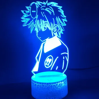 Anime Hunter X 3d Lamp Killua Zoldyck Figure Nightlight Color Changing Usb Battery Child Led Night Light blagdanski dar za djecu