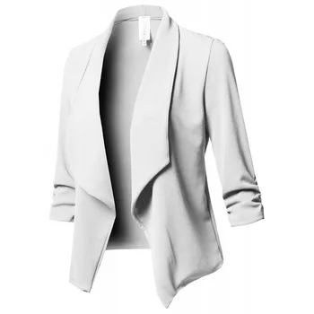 Plus veličina S-5XL Ruched Махаон Žene Svakodnevni blazers kaput odjeća dugih rukava Poslovni Ured jakna sportska jakna crna veliki veličina