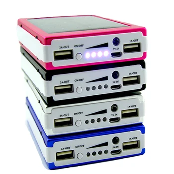 1set 5x18650 Powerbank Cover Power Bank 18650 Solar Power Bank Case DIY Box Dual USB Kit telefon punjač svjetiljku