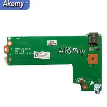 Amazoon Original For Asus X75A X75V X75VD DC POWER BOARD X75VD_DC_BOARD REV:2.0 60-NC0DC1000 Tested