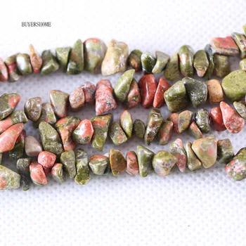 Slobodan perle 5-8 mm nepravilnog oblika Prostoručno čip prirodni kamen Unakite эпидот za izradu nakita DIY ogrlica redak 35