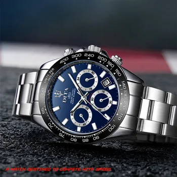 2021 nova moda mens 41 mm Dita nehrđajućeg čelika top brand luksuzni sportski kronograf kvarcni satovi muški Relogio Masculino