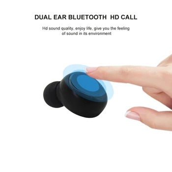 TWS Bluetooth 5.0 slušalice bežični hands-free sportski glazba slušalice punjač torbica 2000 mah mikrofon tableta za mobilni telefon