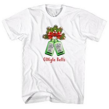 Gingle Bells) Je Božićna T-Shirt Gin Tonic Fan Poklon Idea Present Men Lady L360 Summer O Vrat Tops Tee Shirt