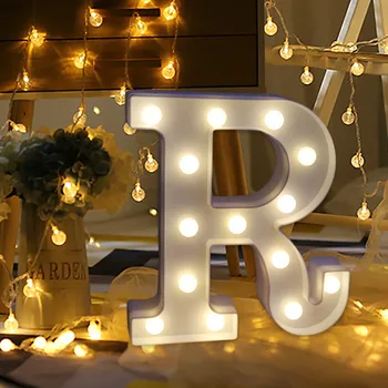 LED Letter light Home Wedding Decor Alphabet LED Romantic Letter Svjetla Light Up White Plastic Letters Standing Hanging N-Z
