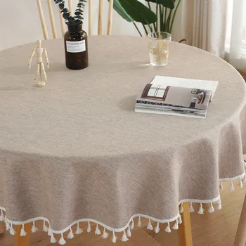 INS Nordic Solid Color vodootporne stolnjak s čipkom pamučna posteljina debeli pravokutni svadbeni stol poklopac čajna stolnjak
