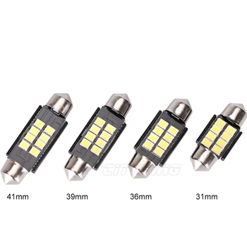 Led Festoon 31mm 36mm 39mm 41mm LED Bulb C5W led 8SMD Super Bright 2835 SMD No Polarity Auto Interior Dome Lamp Car Styling