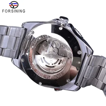 Forsining Sport Series White Skull Skeleton Clock Svjetleće strelice Diamond dizajn gospodo mehanički sat Top Brand Luxury