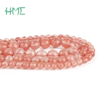 Moda Dia 4 6 8 10 mm sintetički obojene crveno lubenica kamen cijele loptu perle za DIY ogrlica narukvica nakit što zaključci