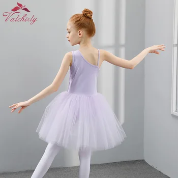 Novi djeca djevojke balet svežanj balerina plesne kostime ljubičaste šljokice балетное odijela dance odjeća s dugim тюлем