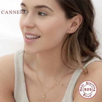 CANNER Real 925 sterling srebro nakit ogrlica novi identitet kreativni Shell Ogrlice za žene 2020 nakit lanac ogrlica Bijoux
